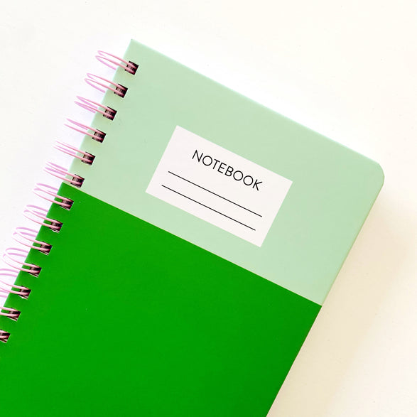 Multi-Paper Notebook: Green Color Block