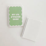 Mini Spiral Mint Scalloped Sticker Book