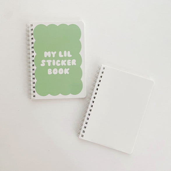 Mini Spiral Mint Scalloped Sticker Book