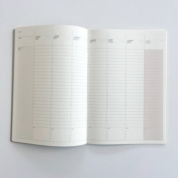 Undated Laconic Style Planner: Weekly