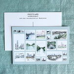 Austin Watercolor Postcard: Stamps