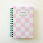 Pink Checkered Multi-Paper Notebook