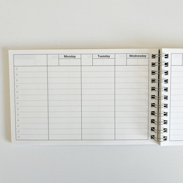 Undated Weekly Spiral Planner - Grey