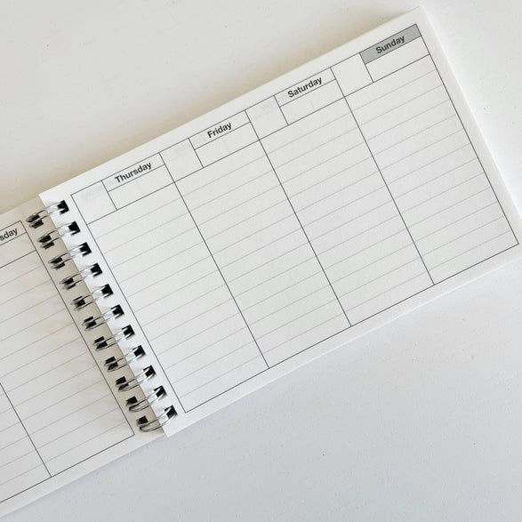 Undated Weekly Spiral Planner - Grey