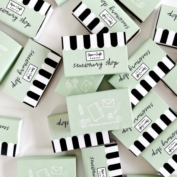 Mint Stationery Shop Matchboxes