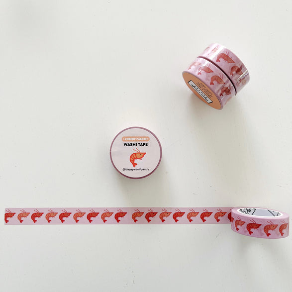 Shrimp Parade Washi Tape - 15mm