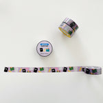 Purple Stationery Pattern Washi Tape - 15mm