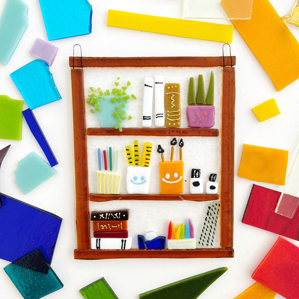 10.15.26 Intro to Glass Fusing: Stationery Shelf Workshop Ticket (In-Studio)
