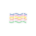 Austin Stationery Club Clear Vinyl Sticker