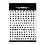 Black Alphabet Sticker Sheet