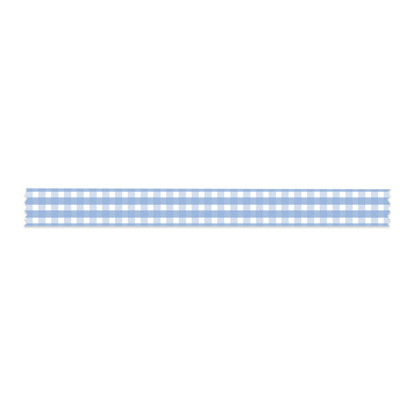Blue Gingham Washi Tape - 15mm