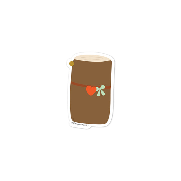 Camel Brown Travel Journal Vinyl Sticker
