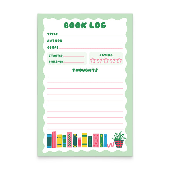 Colorful Book Log Notepad