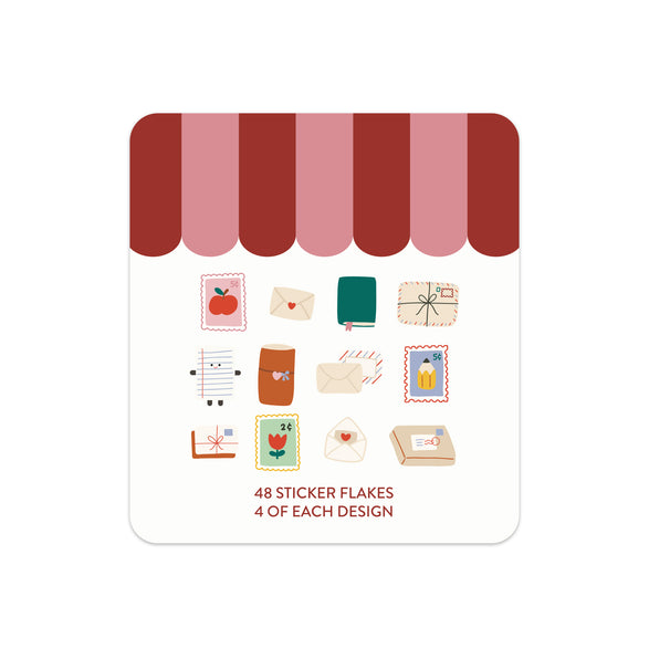 Cozy Stationery Sticker Flakes - Set of 48