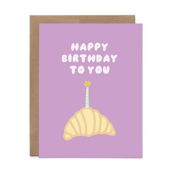 Happy Birthday Croissant Card
