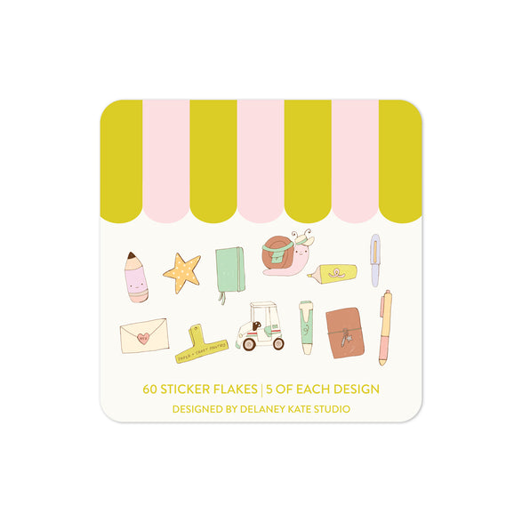 Delaney Kate Studio x Paper + Craft Pantry Sticker Flakes - Set of 60