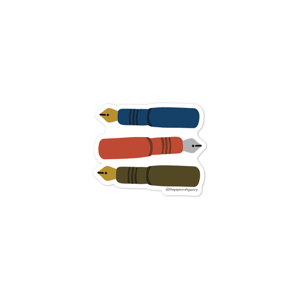 Fountain Pens Vinyl Sticker