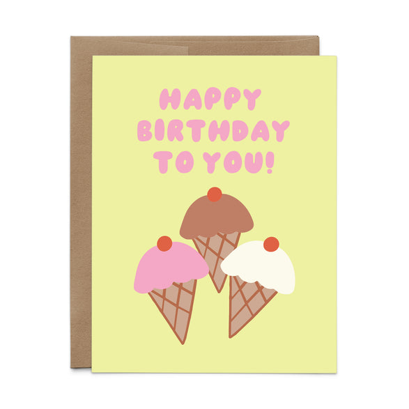 Happy Birthday Ice Cream Card