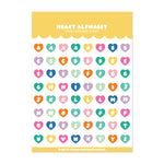 Heart Alphabet Sticker Sheet