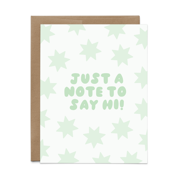 Just A Note To Say Hi Card