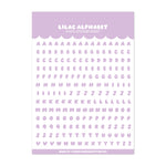 Lilac Alphabet Sticker Sheet