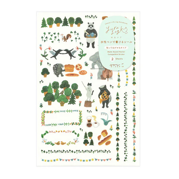 Forest Yuru Log Sticker Sheets