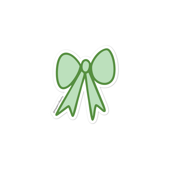 Mint Bow Vinyl Sticker