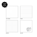 Multi-Paper Notebook: Pencil Pattern