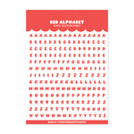 Red Alphabet Sticker Sheet
