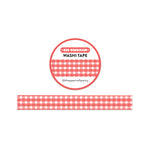 Red Gingham Washi Tape - 15mm