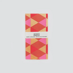 Japanese Handmade Paper Notecard Set - Red + Pink Diamonds