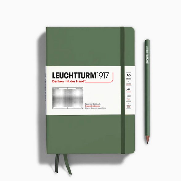 Leuchtturm Graph Notebook: Olive (A5)