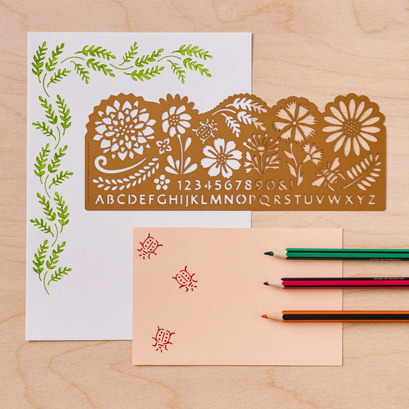 Botanical Drawing Stencil