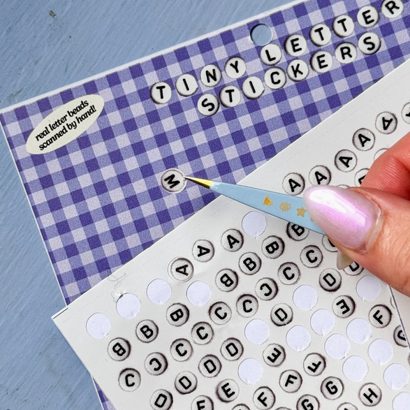Bead Letter Sticker Sheets