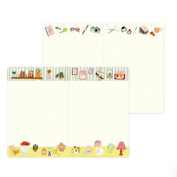 Dot Grid Yuru Log Notebook - Cute Things