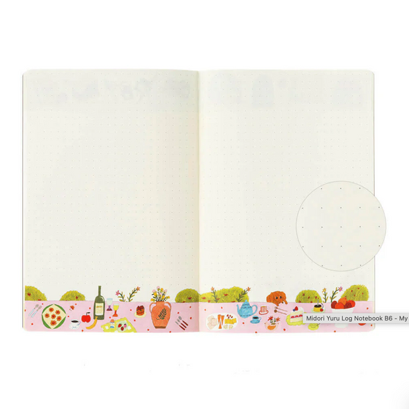 Dot Grid Yuru Log Notebook - Cute Things