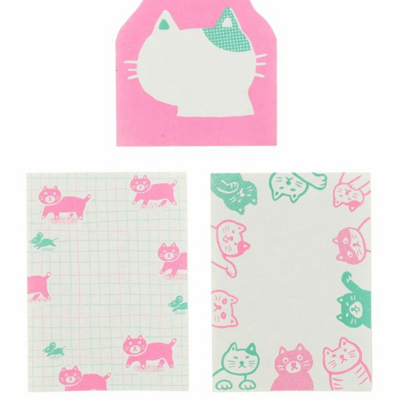 Pink Cat Memo Pad