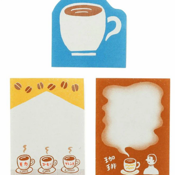 Blue Coffee Memo Pad