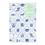 Dot Grid Yuru Log Notebook - Blue + White Icons