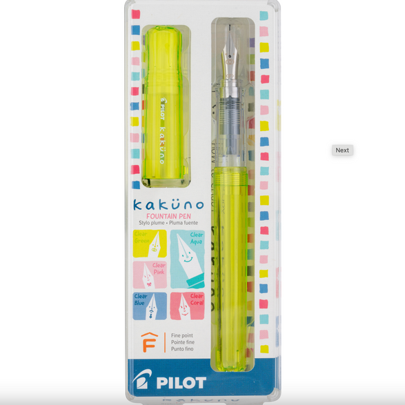Pilot Kakuno Fountain Pen (Fine Point) - 4 color options