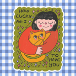 How Lucky Am I Sticker