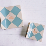 Swan Patchwork Claw Hair Clip
