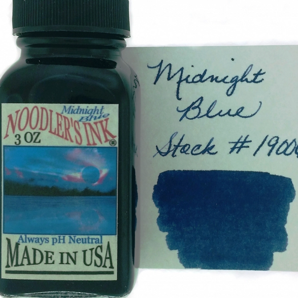 Midnight Blue Noodler's Fountain Pen Ink (3oz)
