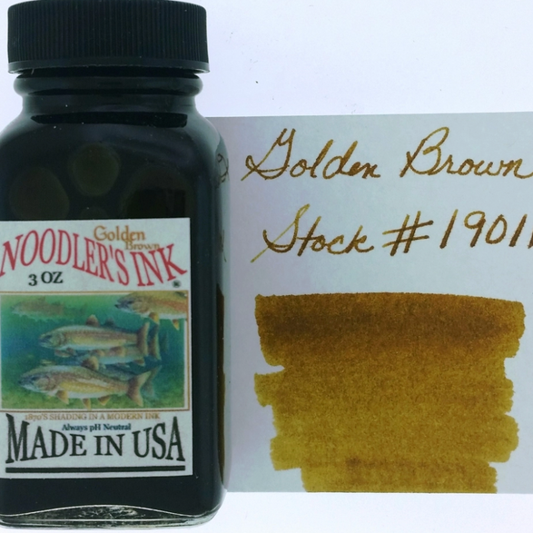 Golden Brown Noodler's Fountain Pen Ink (3oz)