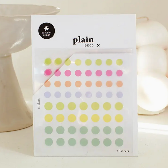Multi Colored Circle Masking Stickers - 3 Sheets