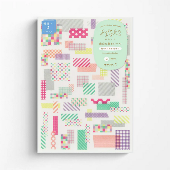 Collage Tape Yuru Log Sticker Sheets (2)