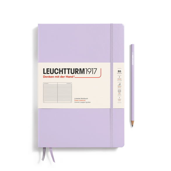 Leuchtturm Lined Notebook: Lilac (B5)