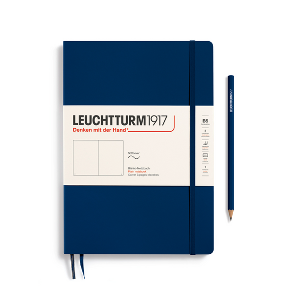 Leuchtturm Blank Notebook: Navy (Soft Cover) - B5