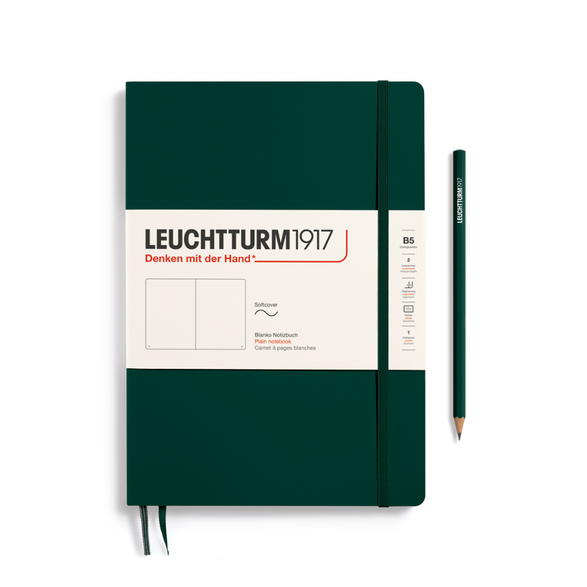 Leuchtturm Blank Notebook: Forest Green (Soft Cover) - B5