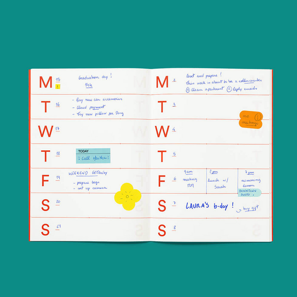 Undated Weekly Planner: Teal
